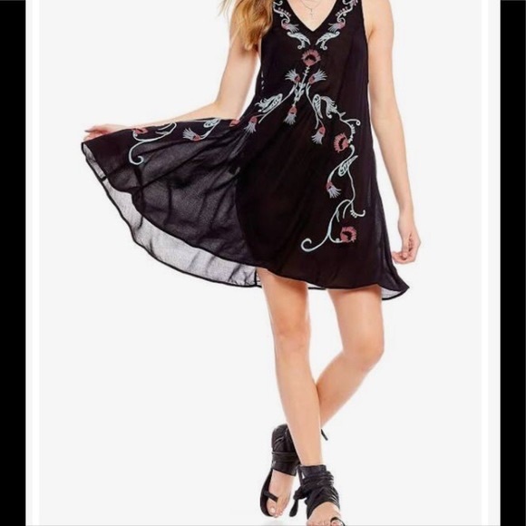 Free People Adelaide Festival Slip Dress Black Combo Size Small - Picture 5 of 14